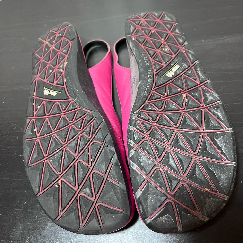 Earth Kalso Bouquet Tropical Pink Leather Slingback Sandals Negative Heel 8B - Picture 8 of 13